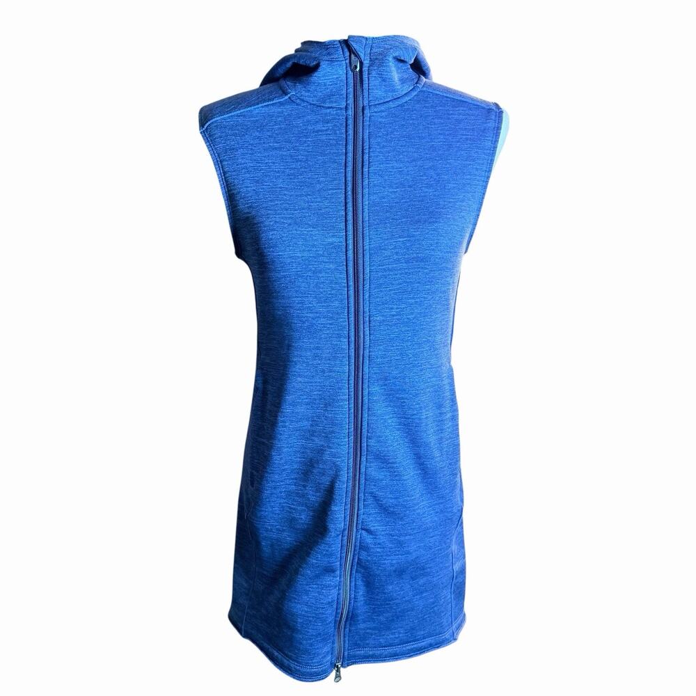 Title Nine Rainier Sleeveless Dress Blue XS Hood Athleisure Athletic Activewear